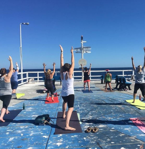 KatieYoga on the Busselton Jetty