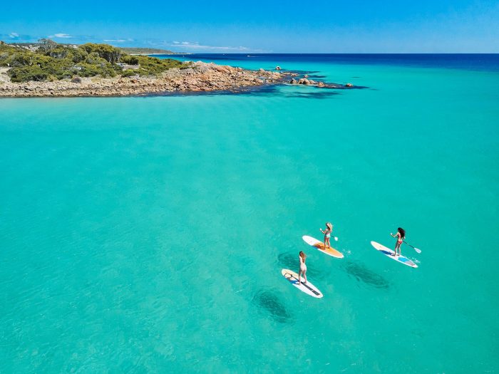 SUP is shown as one of the Margaret River Summer Bucket List activities