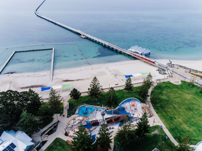 Busselton foreshore playground. Image by Russell Ord