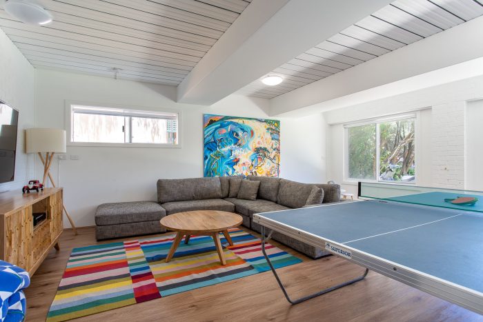 Second living / games room with table tennis table at Surf's Up, Yallingup